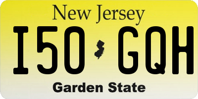 NJ license plate I50GQH