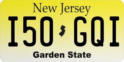 NJ license plate I50GQI