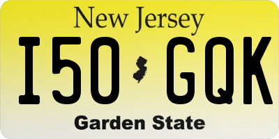 NJ license plate I50GQK