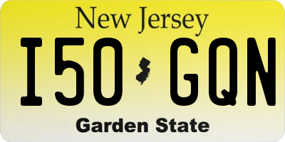 NJ license plate I50GQN