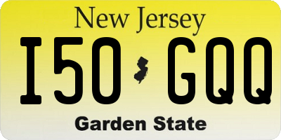 NJ license plate I50GQQ