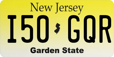 NJ license plate I50GQR