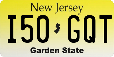 NJ license plate I50GQT