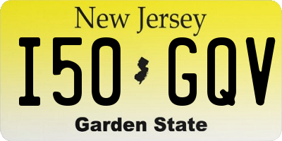 NJ license plate I50GQV