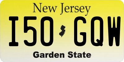 NJ license plate I50GQW