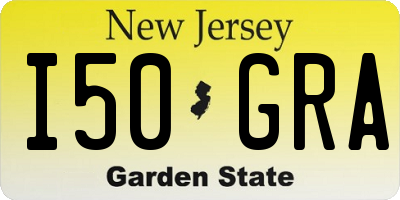 NJ license plate I50GRA