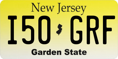 NJ license plate I50GRF
