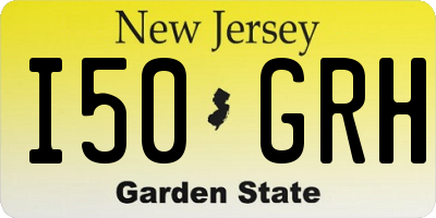 NJ license plate I50GRH