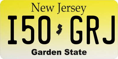 NJ license plate I50GRJ