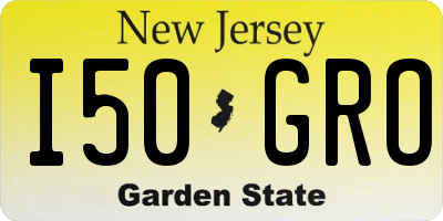 NJ license plate I50GRO