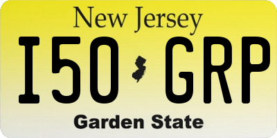 NJ license plate I50GRP