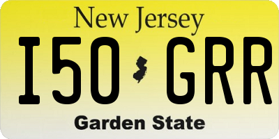 NJ license plate I50GRR
