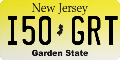 NJ license plate I50GRT
