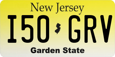 NJ license plate I50GRV