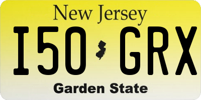 NJ license plate I50GRX