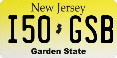 NJ license plate I50GSB