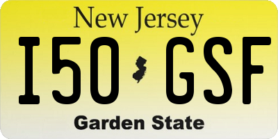 NJ license plate I50GSF