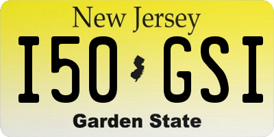 NJ license plate I50GSI