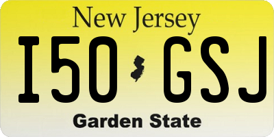 NJ license plate I50GSJ