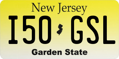 NJ license plate I50GSL