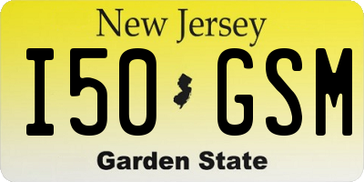 NJ license plate I50GSM