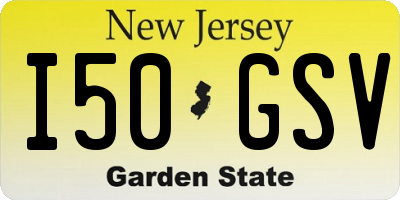 NJ license plate I50GSV