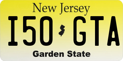 NJ license plate I50GTA