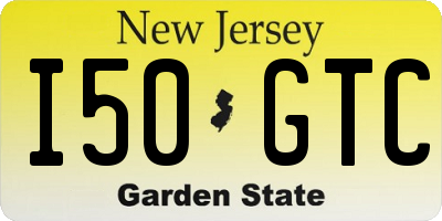 NJ license plate I50GTC