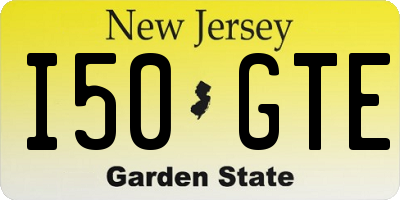 NJ license plate I50GTE