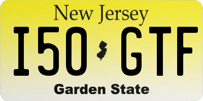 NJ license plate I50GTF