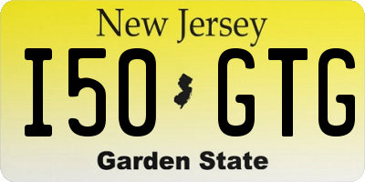 NJ license plate I50GTG