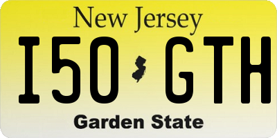 NJ license plate I50GTH