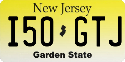 NJ license plate I50GTJ