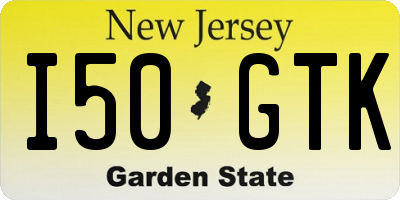 NJ license plate I50GTK