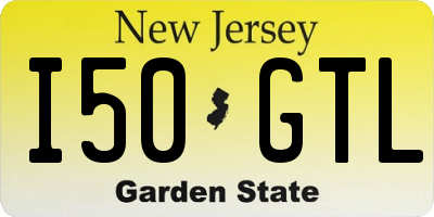 NJ license plate I50GTL