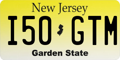 NJ license plate I50GTM