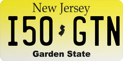 NJ license plate I50GTN