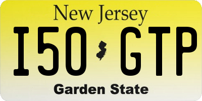 NJ license plate I50GTP