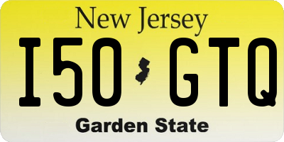 NJ license plate I50GTQ