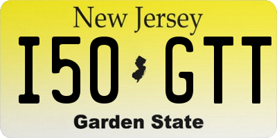 NJ license plate I50GTT