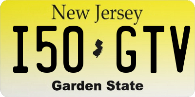 NJ license plate I50GTV