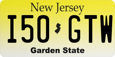 NJ license plate I50GTW