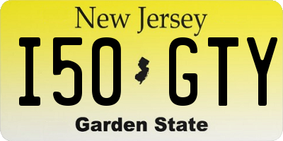 NJ license plate I50GTY