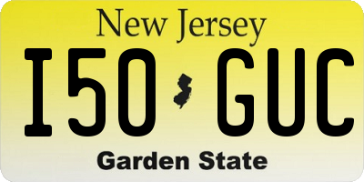 NJ license plate I50GUC