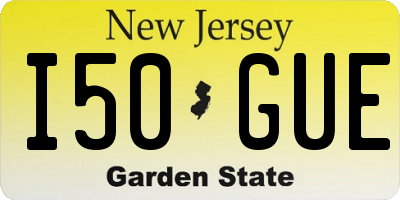 NJ license plate I50GUE