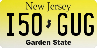 NJ license plate I50GUG
