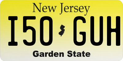 NJ license plate I50GUH