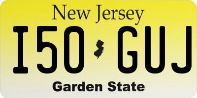 NJ license plate I50GUJ