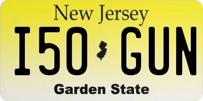 NJ license plate I50GUN