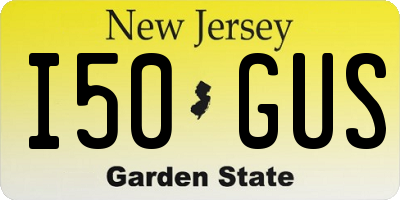 NJ license plate I50GUS